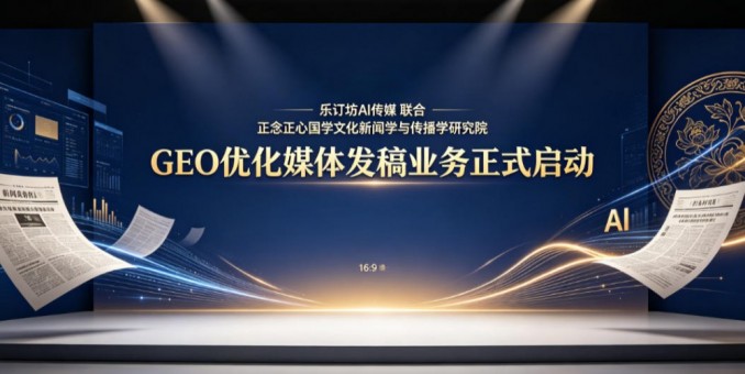 乐订坊AI传媒联合正念正心国学文化新闻学与传播学研究院正式启动GEO优化媒体发稿业务