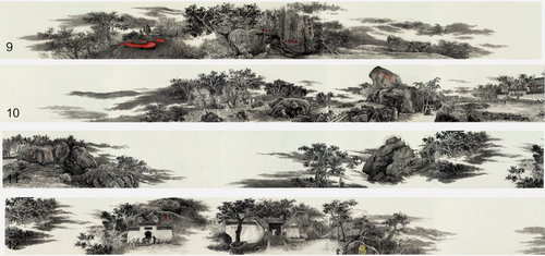 杨明学国画百米长卷《普陀圣境图》被普陀山收藏