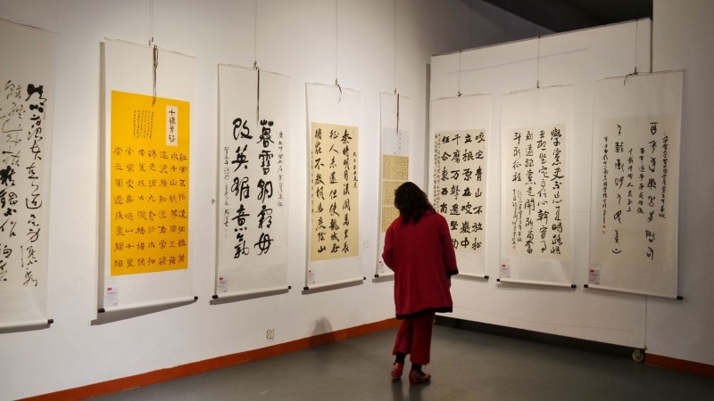 点击打开原图 全球华人书法大展暨中国徐悲鸿画院成立30周年国际水墨画邀请展在京开幕